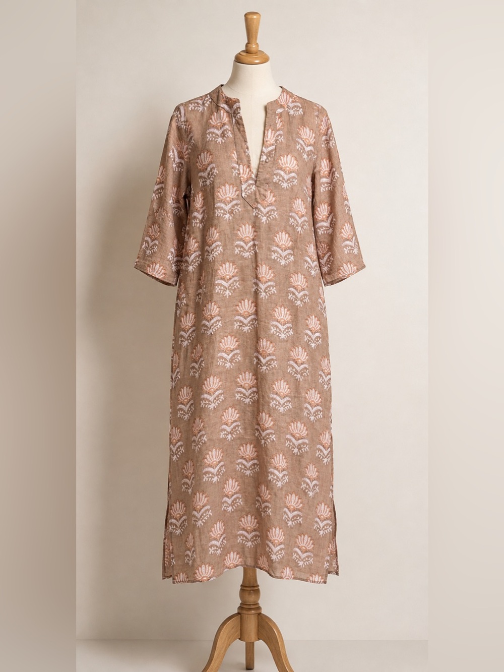 d heart d linen caftan maxi midi dress xs small